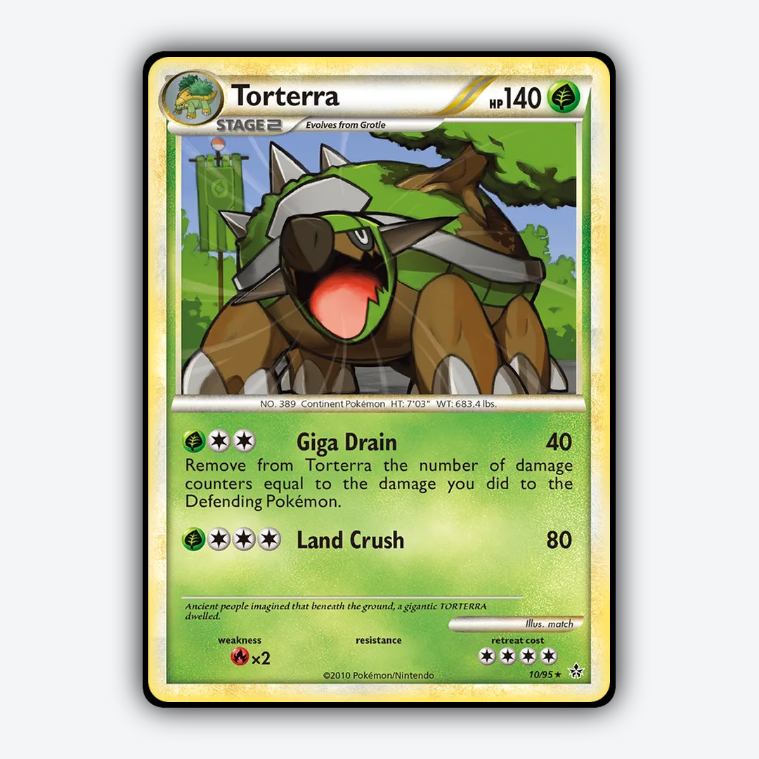 Torterra 010/95 - HS—Unleashed Set - Card Rug