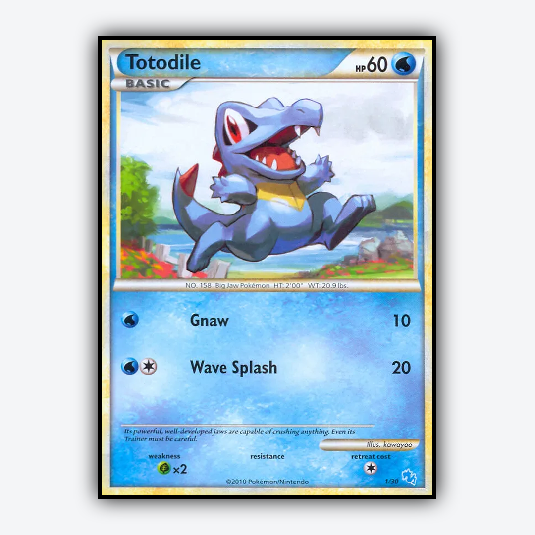 Totodile 001/30 - HGSS Trainer Kit Gyarados Set - Card Rug