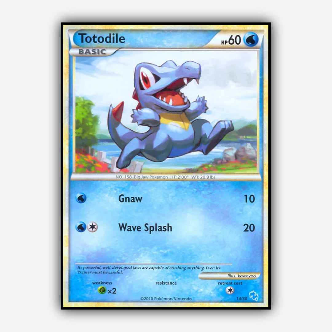 Totodile 014/30 - HGSS Trainer Kit Gyarados Set - Card Rug