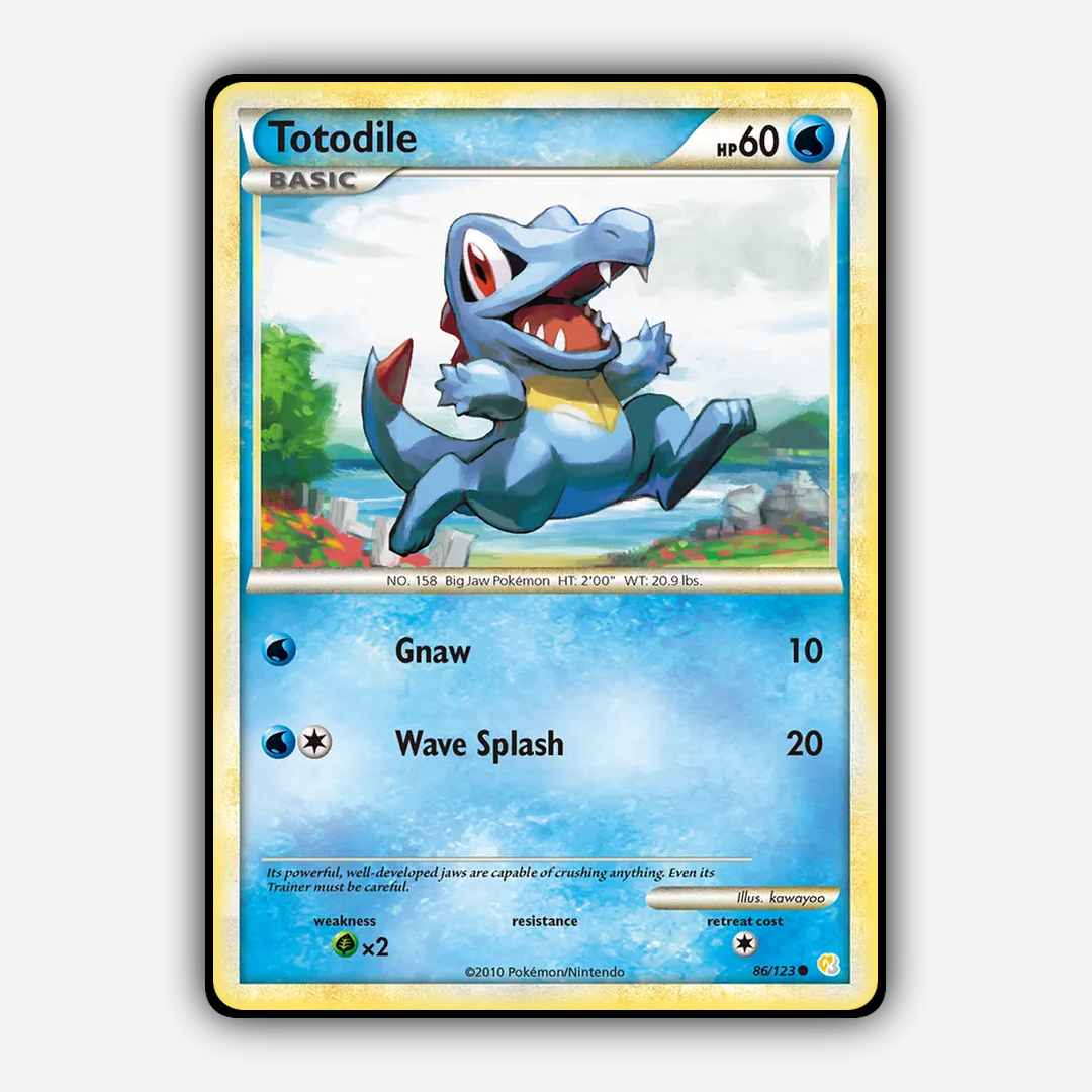 Totodile 086/123 - HeartGold & SoulSilver Set - Card Rug