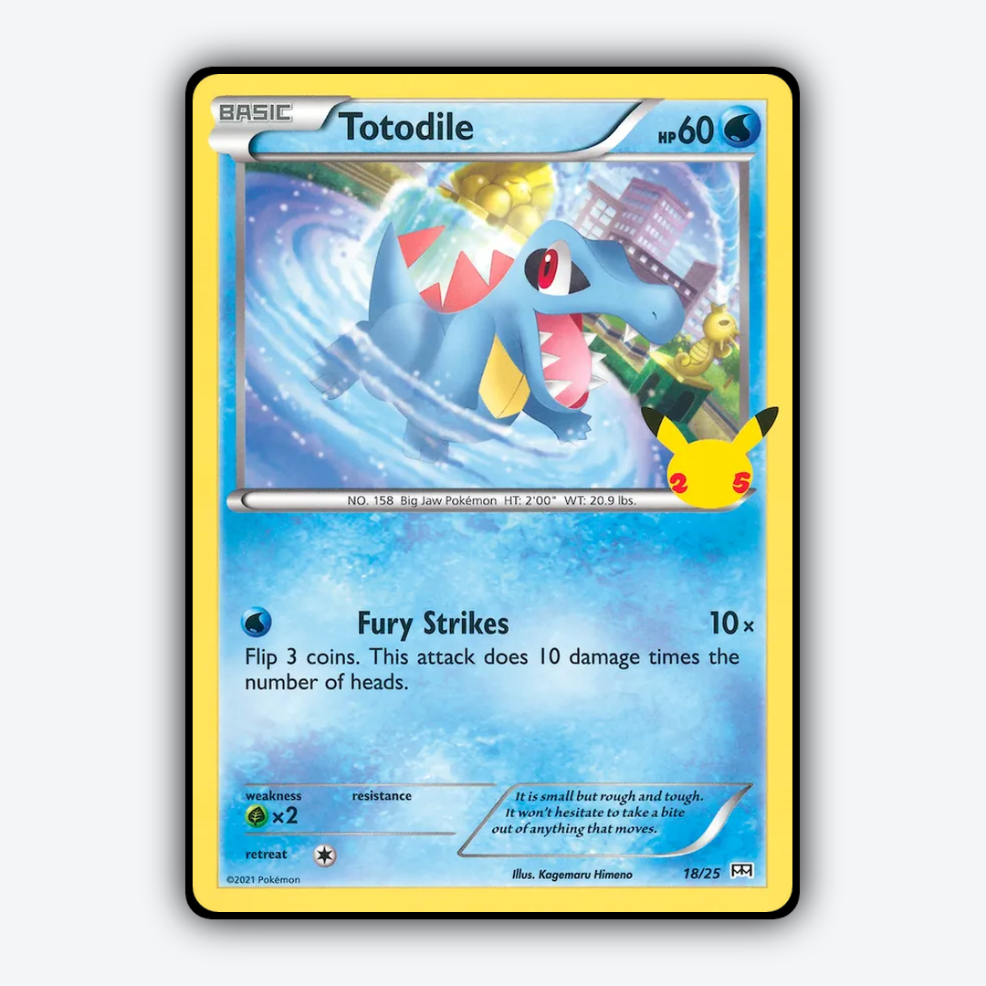 Totodile 018/25 - McDonald's Collection 2021 Set - Card Rug