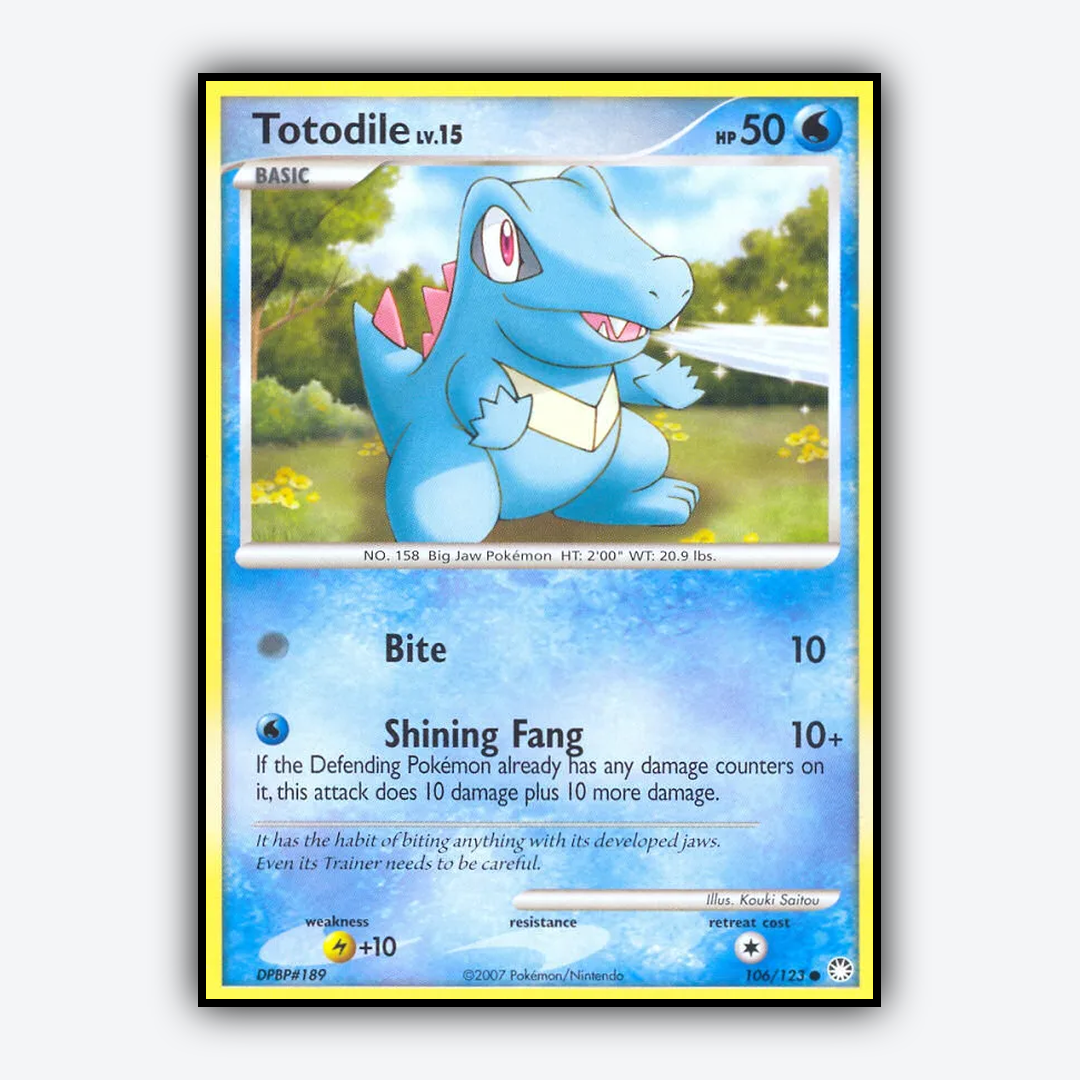 Totodile 106/123 - Mysterious Treasures Set - Card Rug