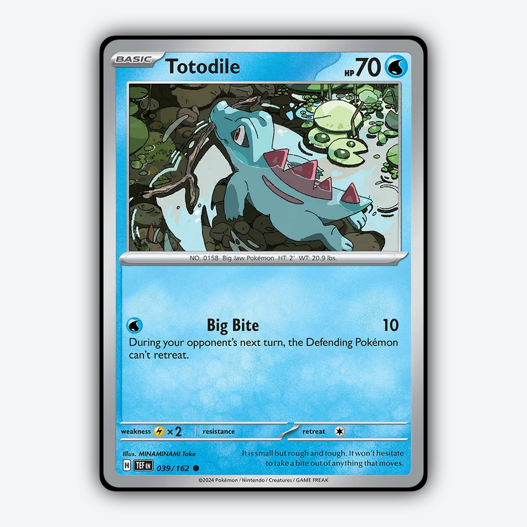 Totodile 039/162 - Temporal Forces Set - Card Rug