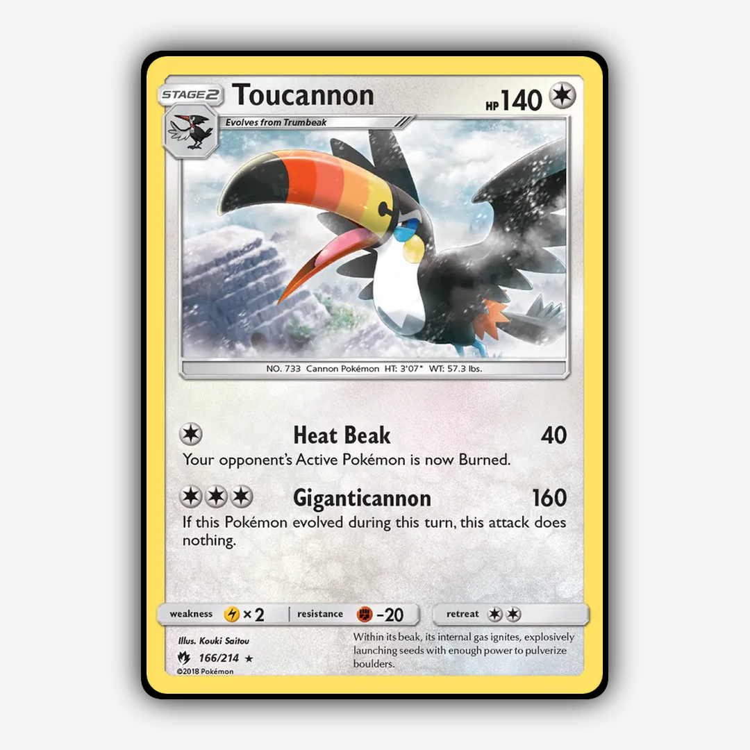 Toucannon 166/214 - Lost Thunder Set - Card Rug