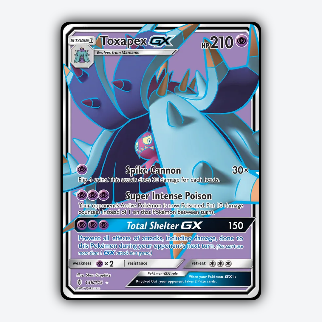 Toxapex-GX 136/145 - Guardians Rising Set - Card Rug