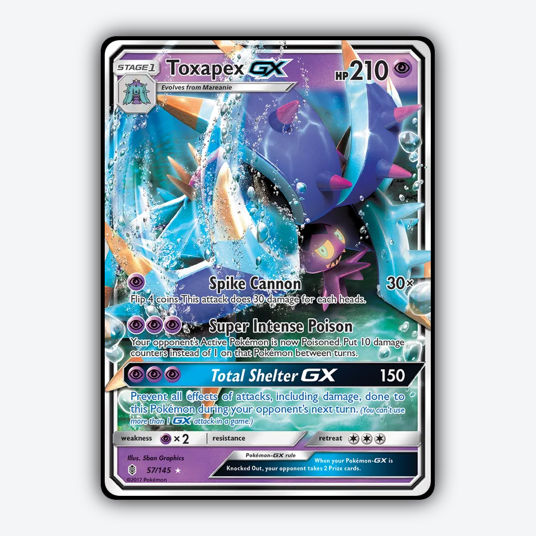 Toxapex-GX 057/145 - Guardians Rising Set - Card Rug