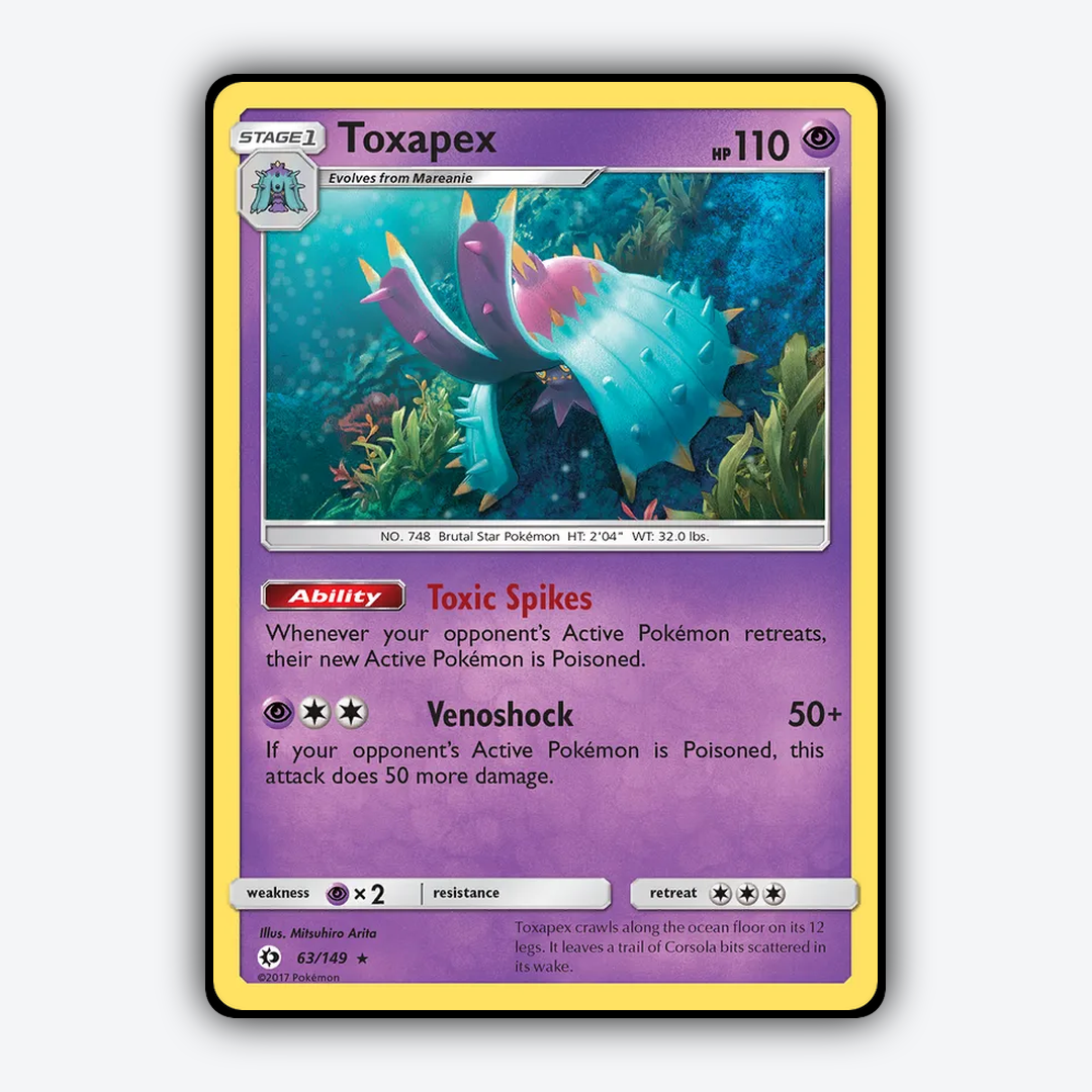 Toxapex 063/149 - Sun & Moon Set - Card Rug