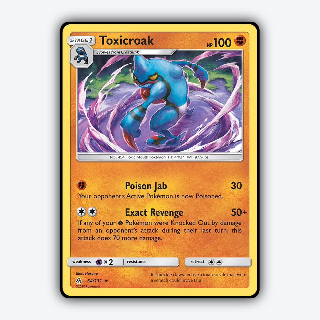 Toxicroak 064/131 - Forbidden Light Set - Card Rug