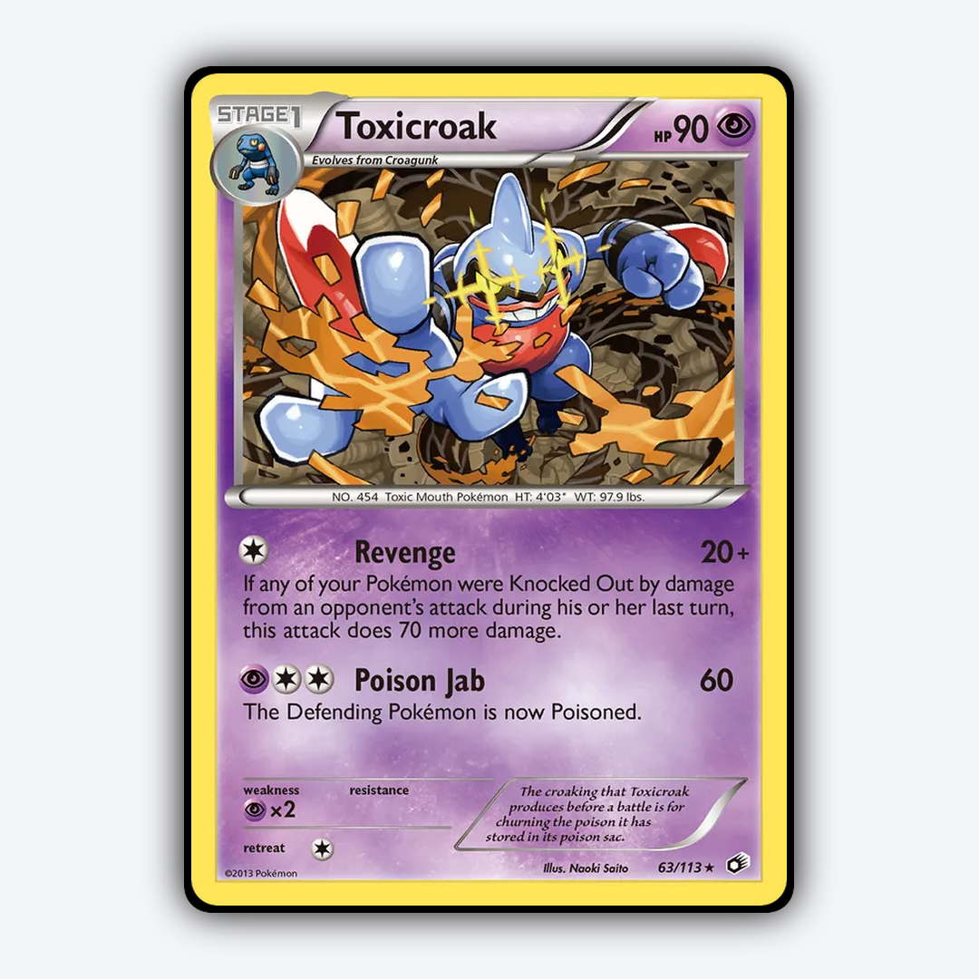 Toxicroak 063/113 - Legendary Treasures Set - Card Rug