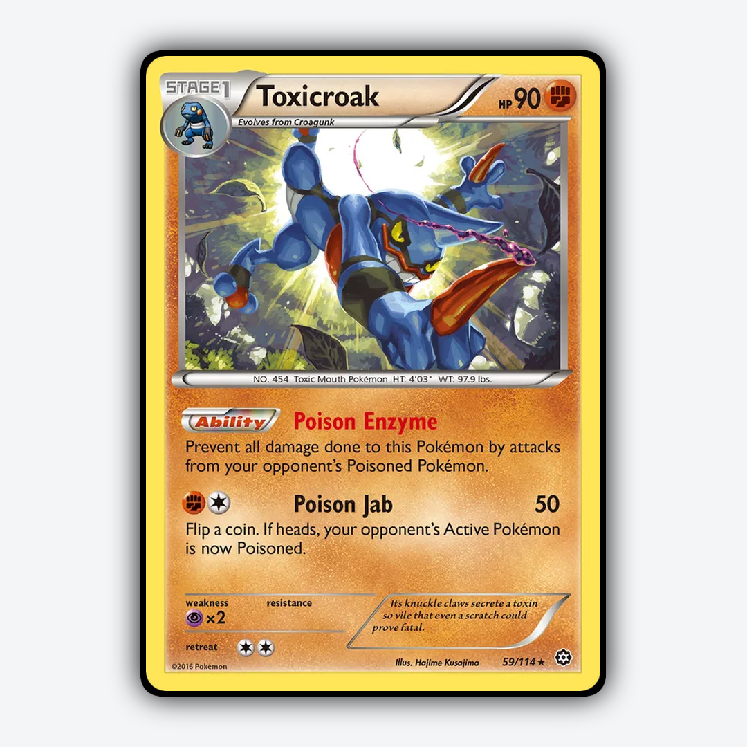 Toxicroak 059/114 - Steam Siege Set - Card Rug
