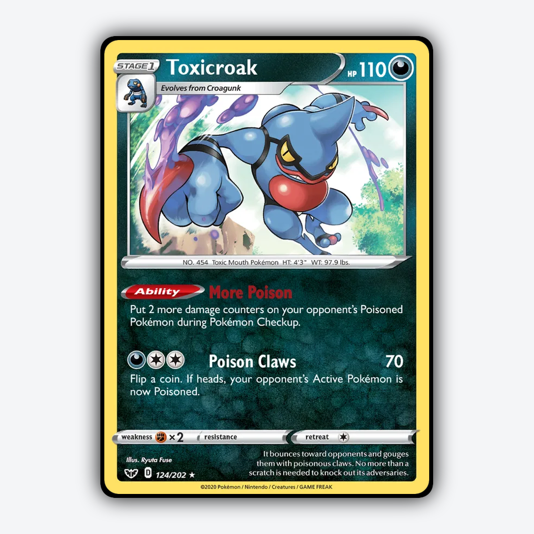 Toxicroak 124/202 - Sword & Shield Set - Card Rug