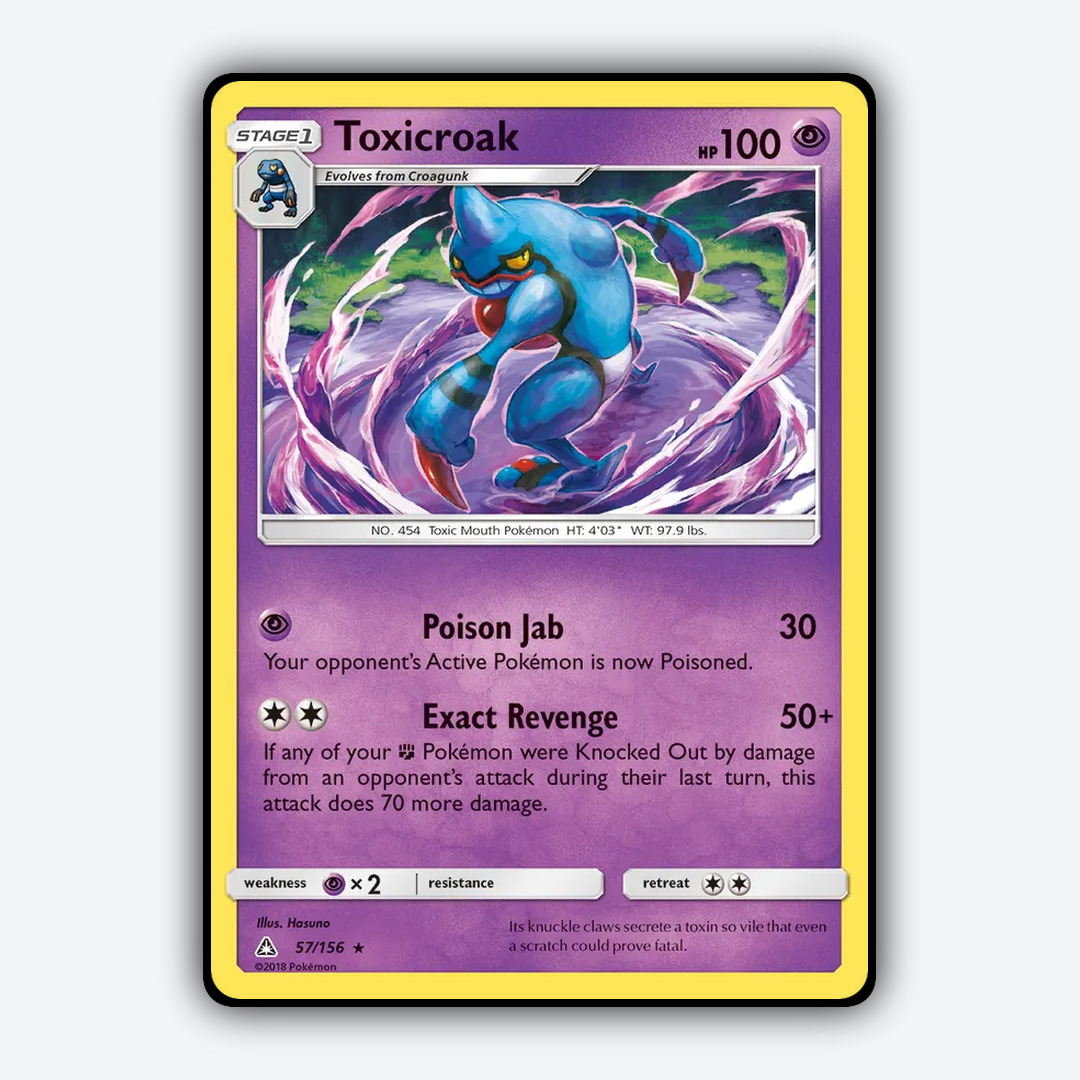 Toxicroak 057/156 - Ultra Prism Set - Card Rug