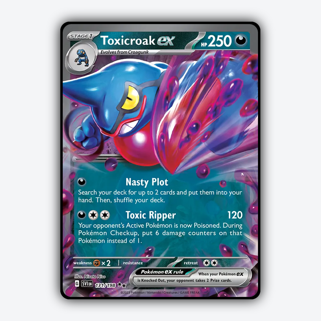 Toxicroak ex 131/198 - Scarlet & Violet Set - Card Rug