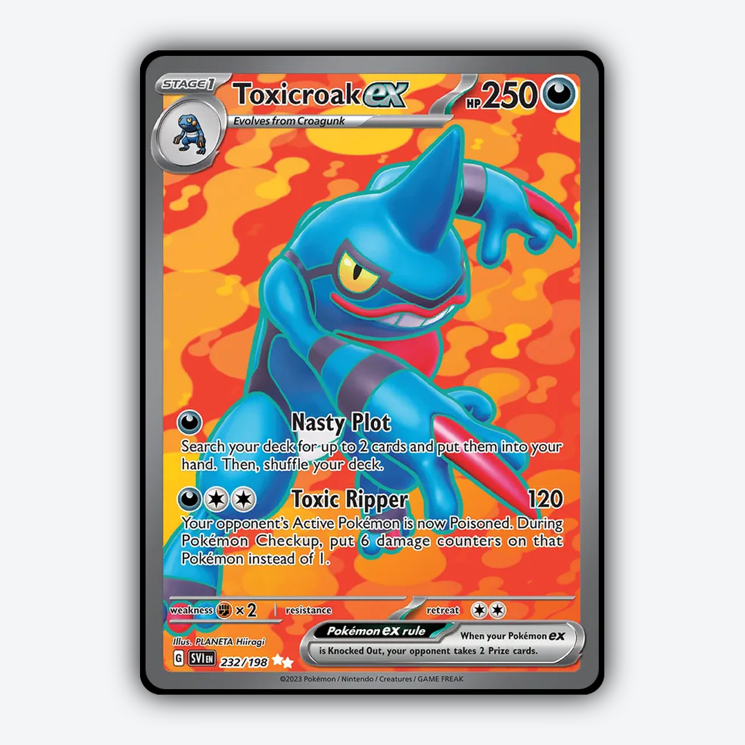 Toxicroak ex 232/198 - Scarlet & Violet Set - Card Rug