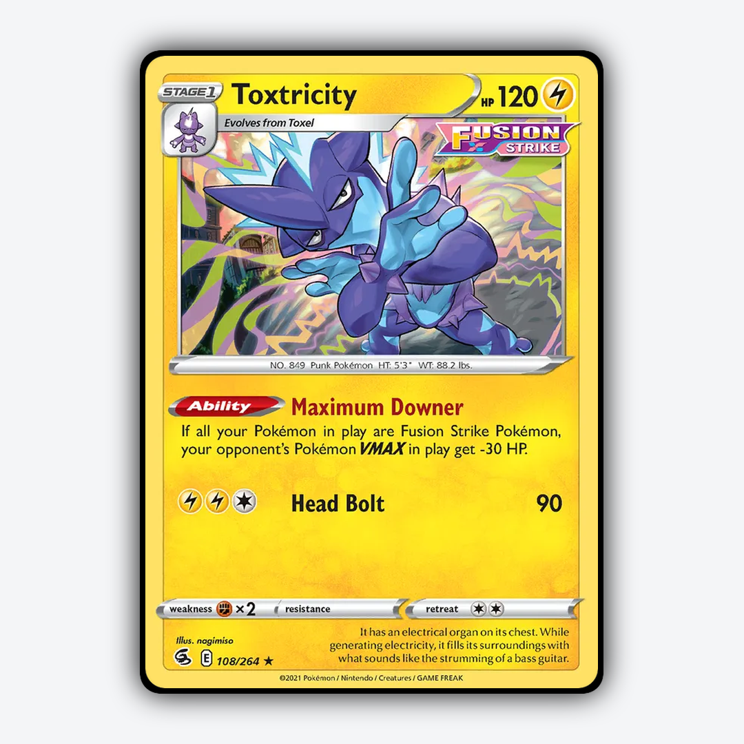 Toxtricity 108/264 - Fusion Strike Set - Card Rug