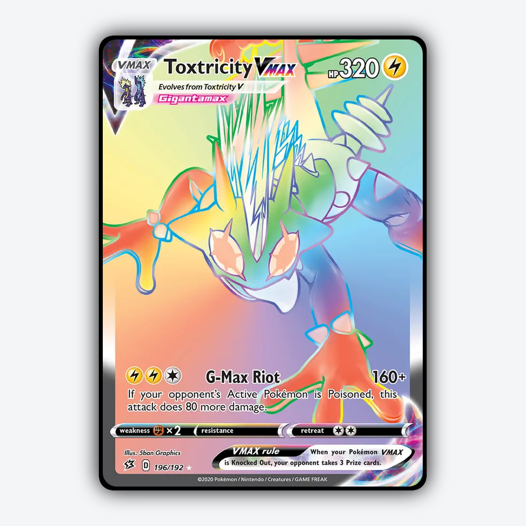 Toxtricity VMAX 196/192 - Rebel Clash Set - Card Rug