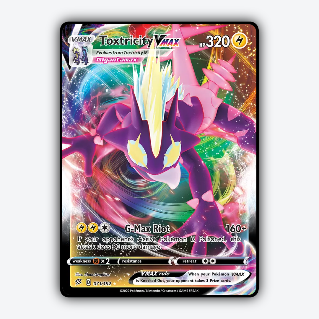 Toxtricity VMAX 071/192 - Rebel Clash Set - Card Rug