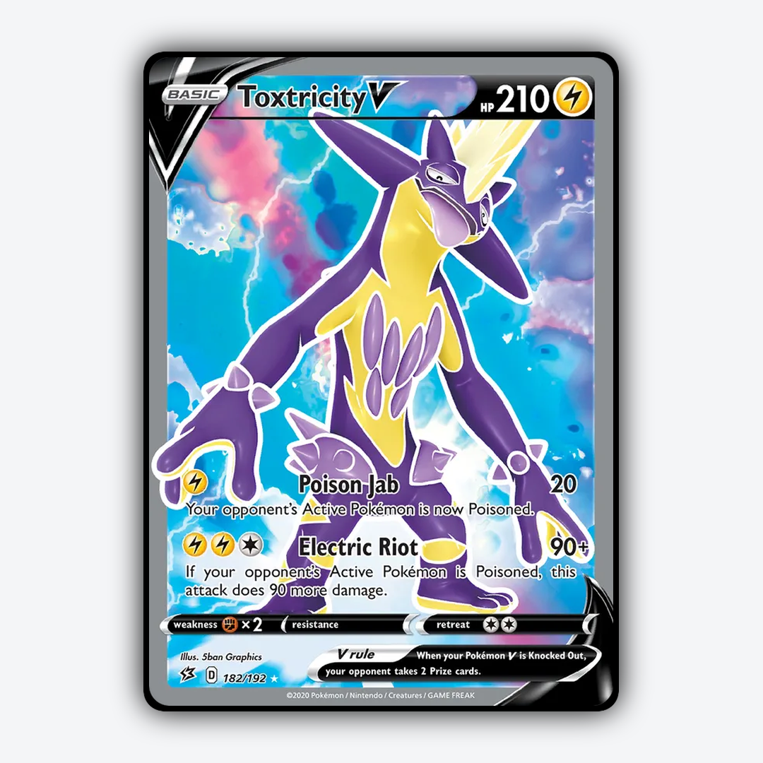 Toxtricity V 182/192 - Rebel Clash Set - Card Rug