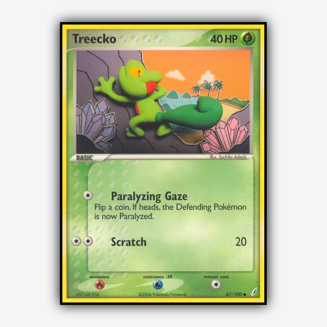 Treecko 067/100 - Crystal Guardians Set - Card Rug