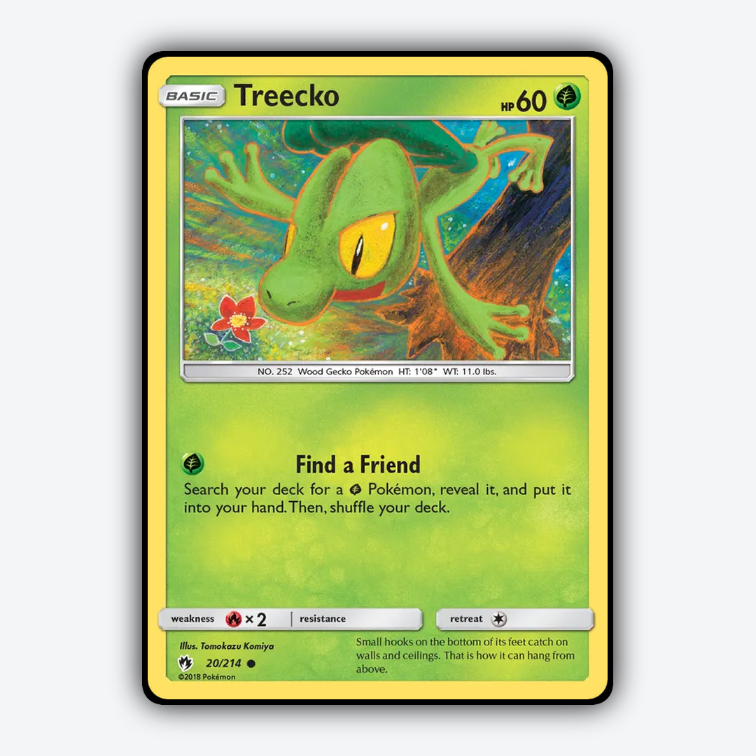 Treecko 020/214 - Lost Thunder Set - Card Rug