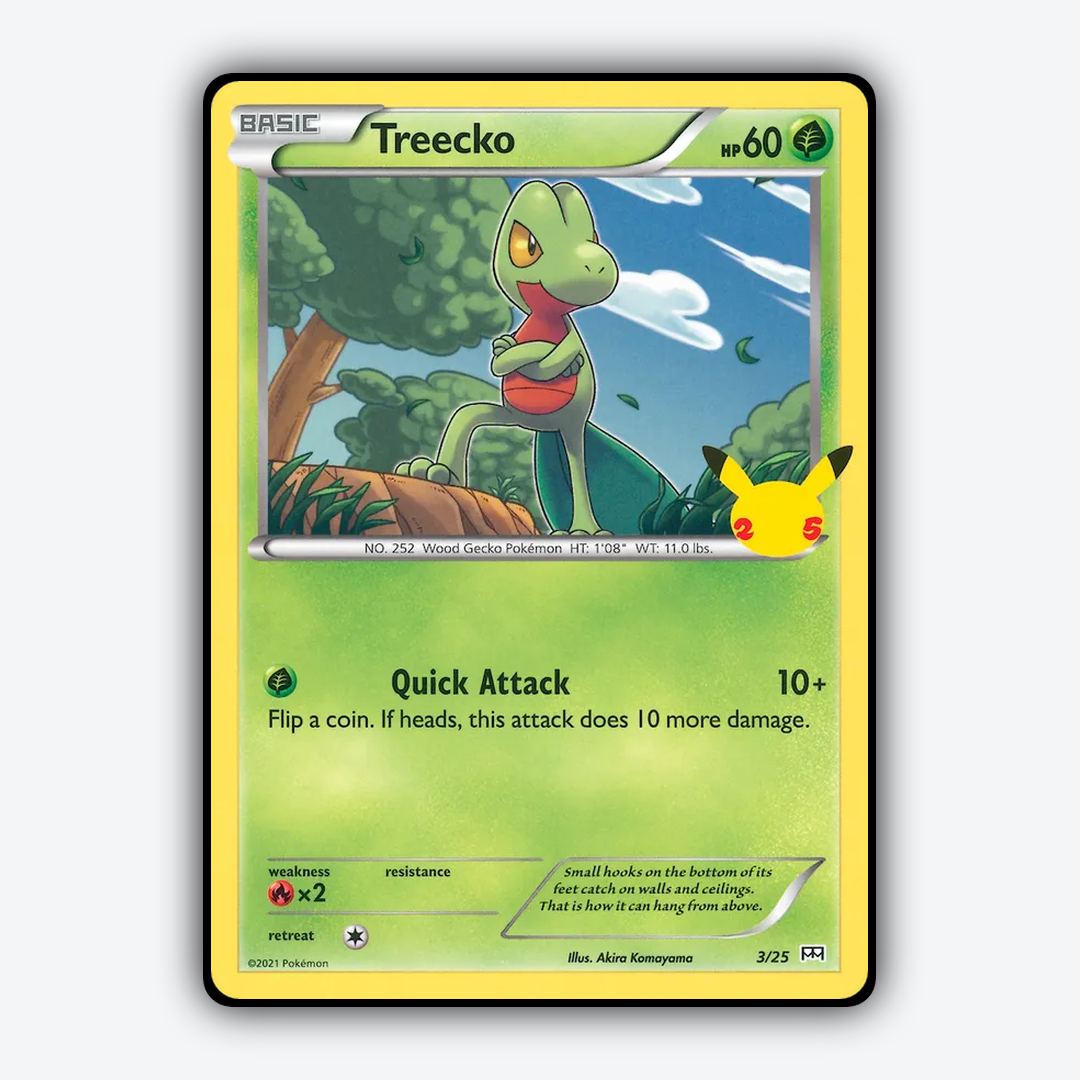 Treecko 003/25 - McDonald's Collection 2021 Set - Card Rug