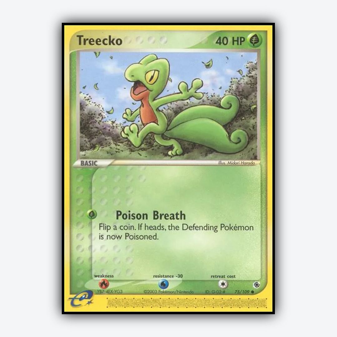 Treecko 075/109 - Ruby & Sapphire Set - Card Rug
