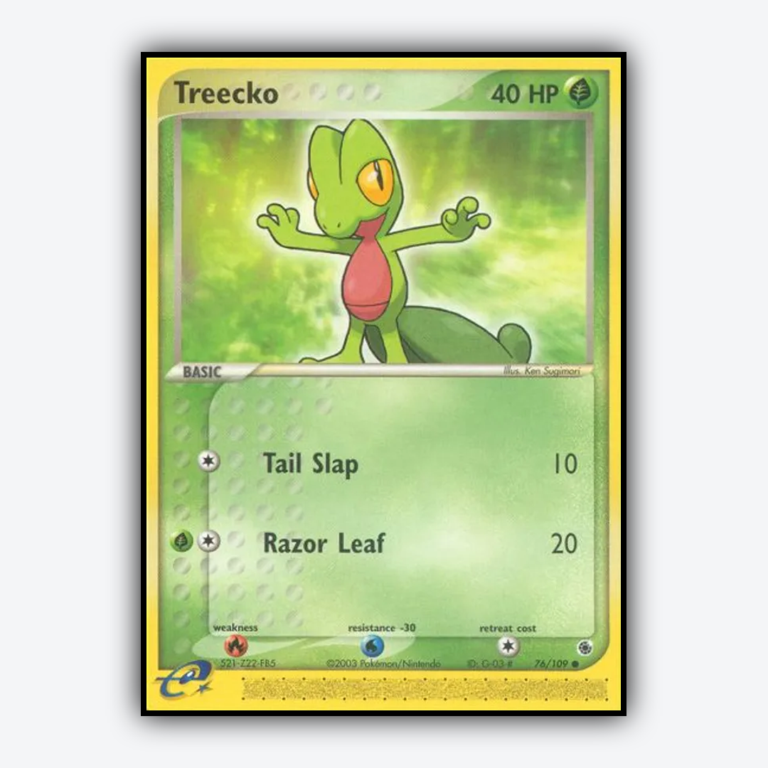 Treecko 076/109 - Ruby & Sapphire Set - Card Rug
