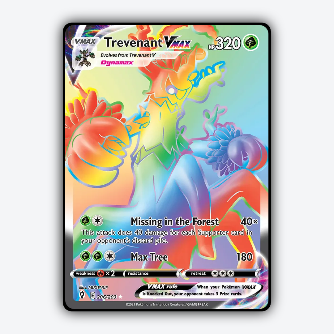 Trevenant VMAX #206 - Evolving Skies Set - Card Rug