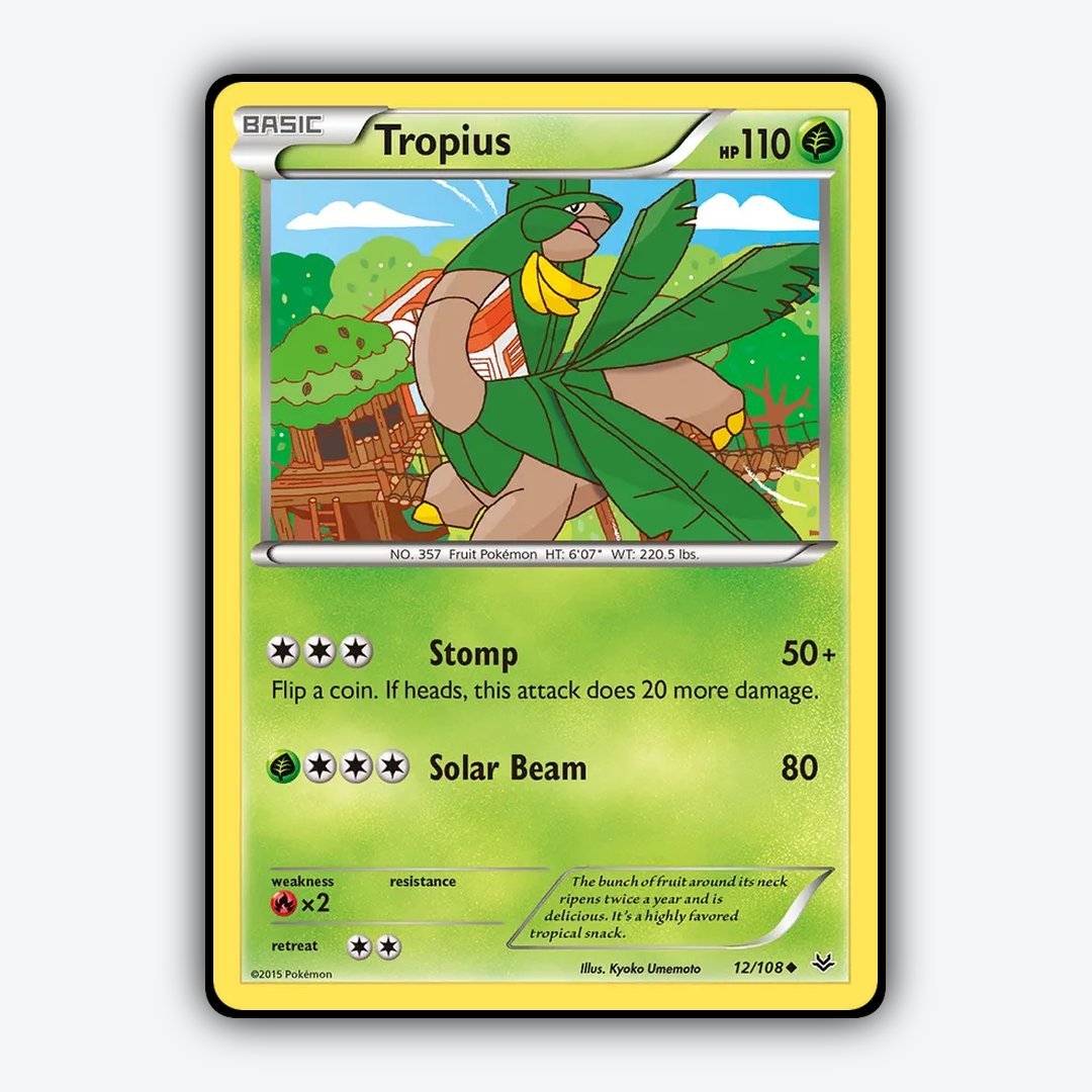 Tropius 012/108 - Roaring Skies Set - Card Rug