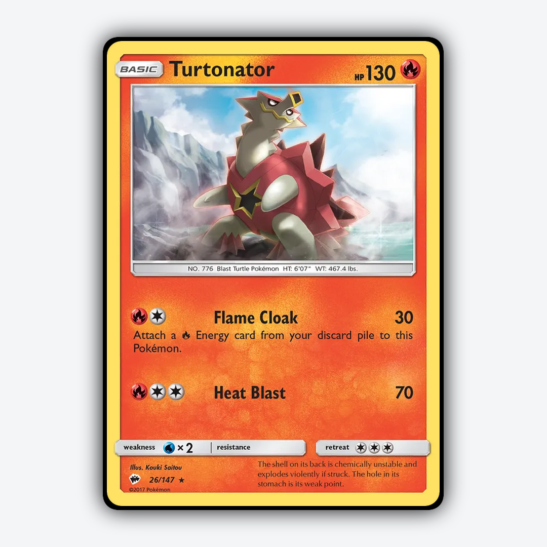 Turtonator 026/147 - Burning Shadows Set - Card Rug