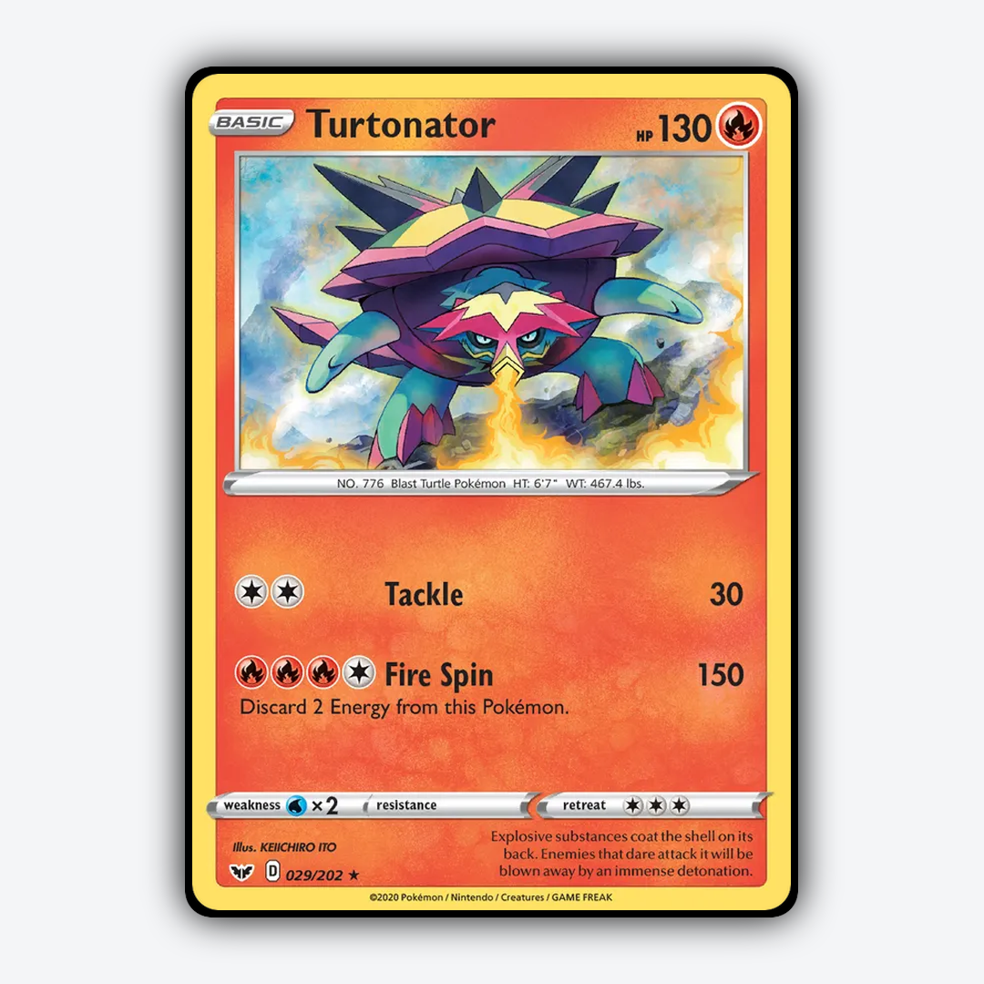 Turtonator 029/202 - Sword & Shield Set - Card Rug