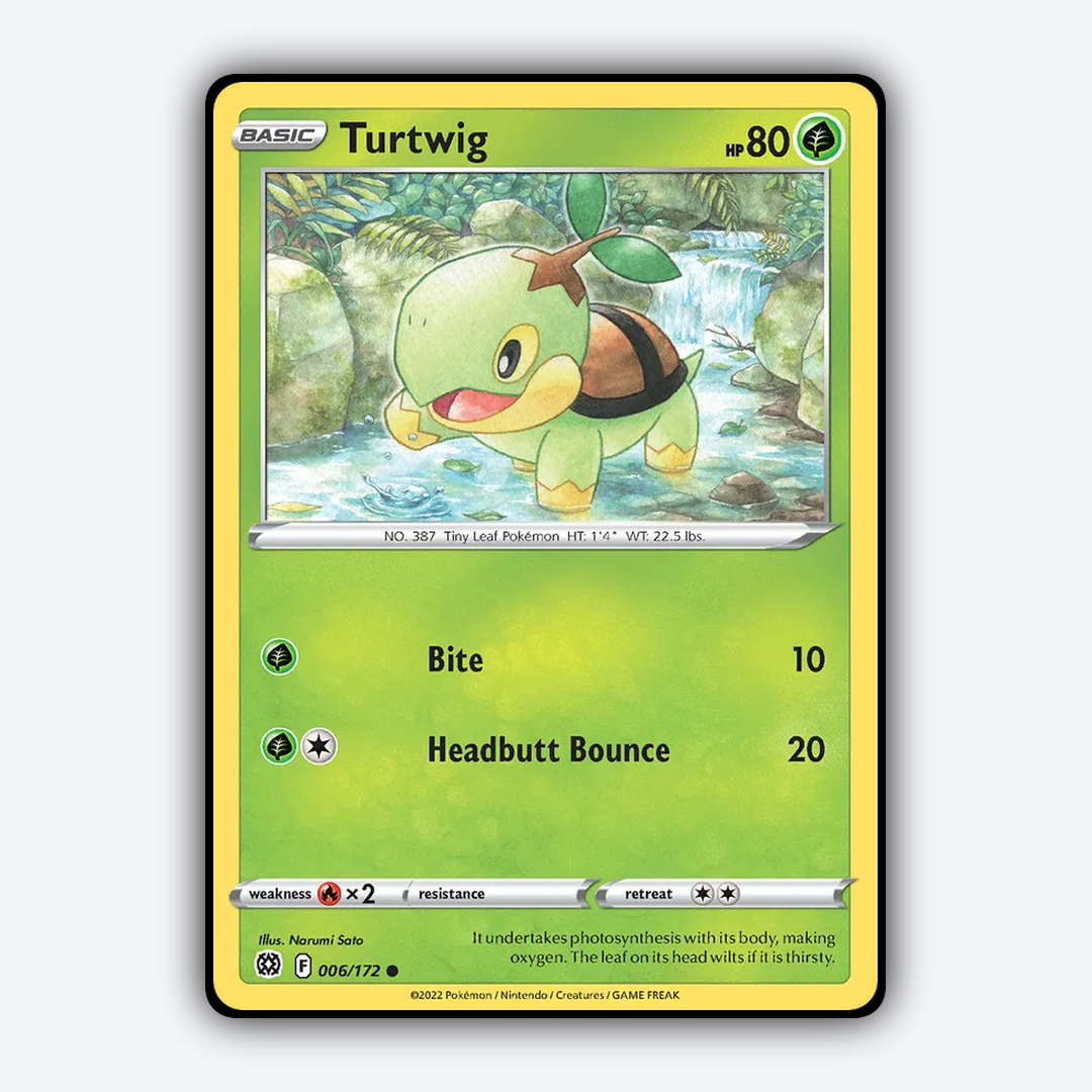 Turtwig 006/172 - Brilliant Stars Set - Card Rug