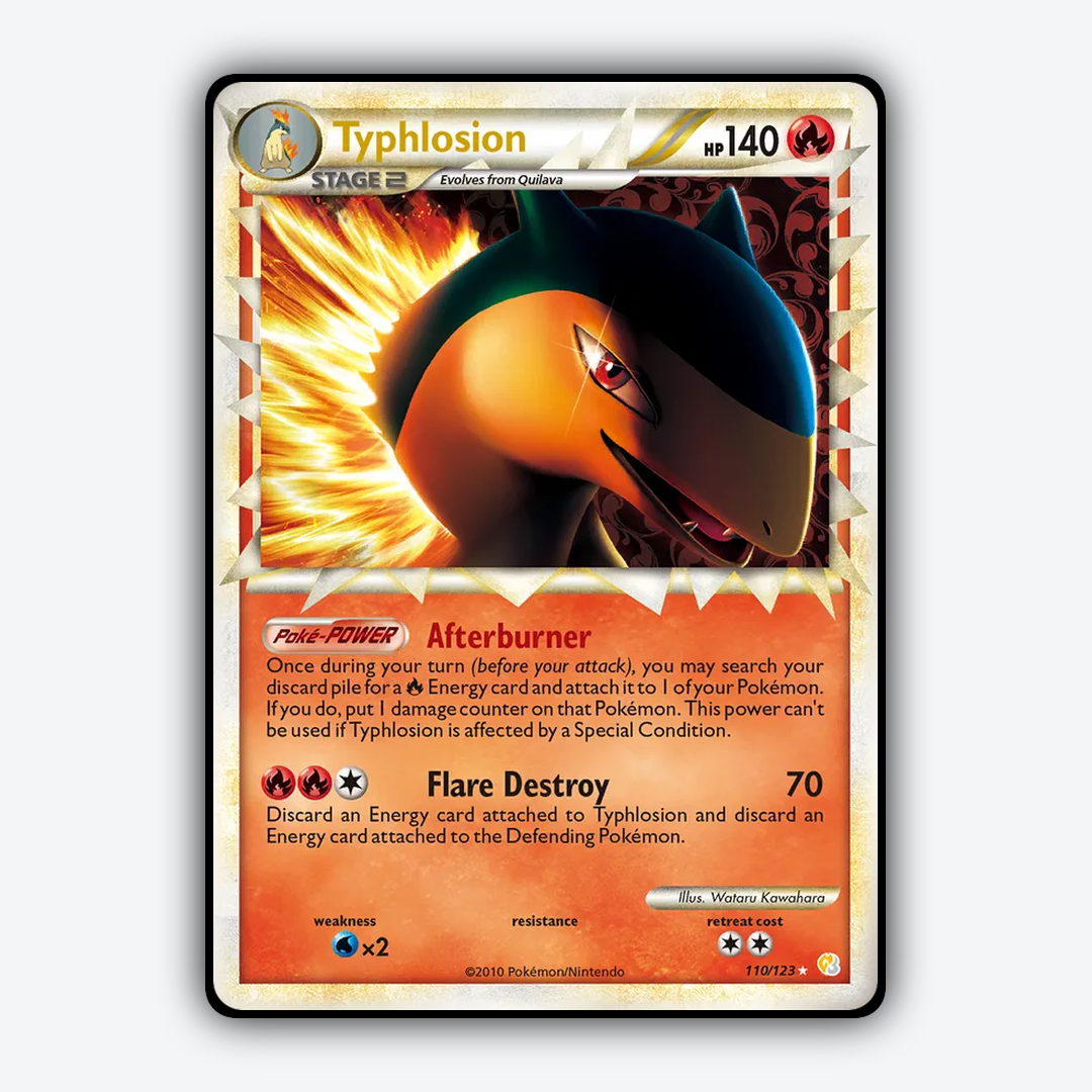 Typhlosion 110/123 - HeartGold & SoulSilver Set - Card Rug