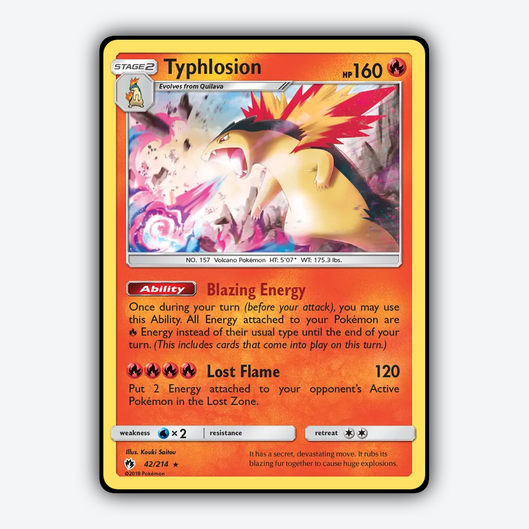 Typhlosion 042/214 - Lost Thunder Set - Card Rug