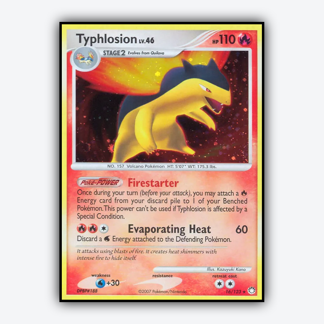 Typhlosion 016/123 - Mysterious Treasures Set - Card Rug