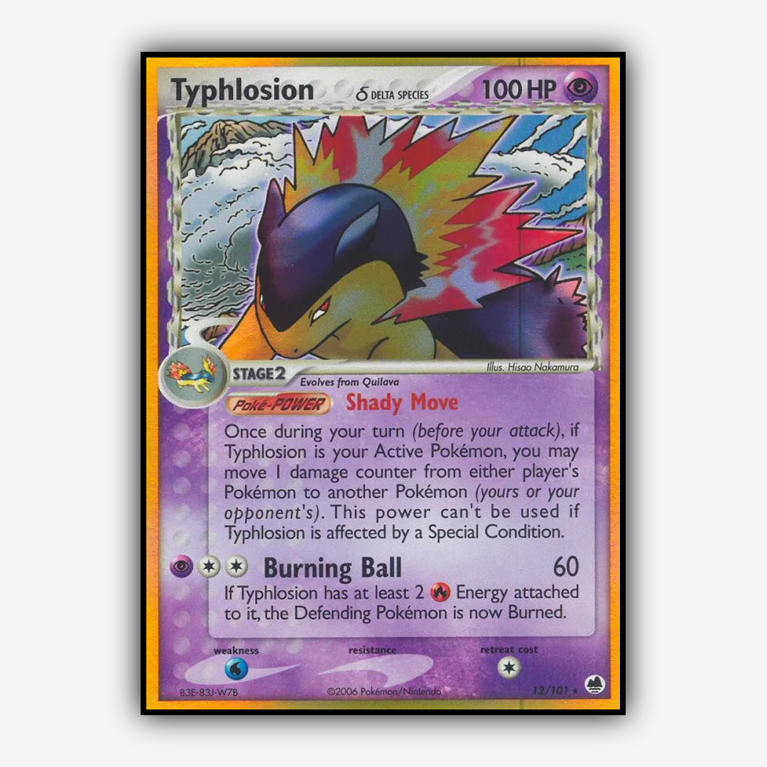 Typhlosion δ 012/101 - Dragon Frontiers Set - Card Rug