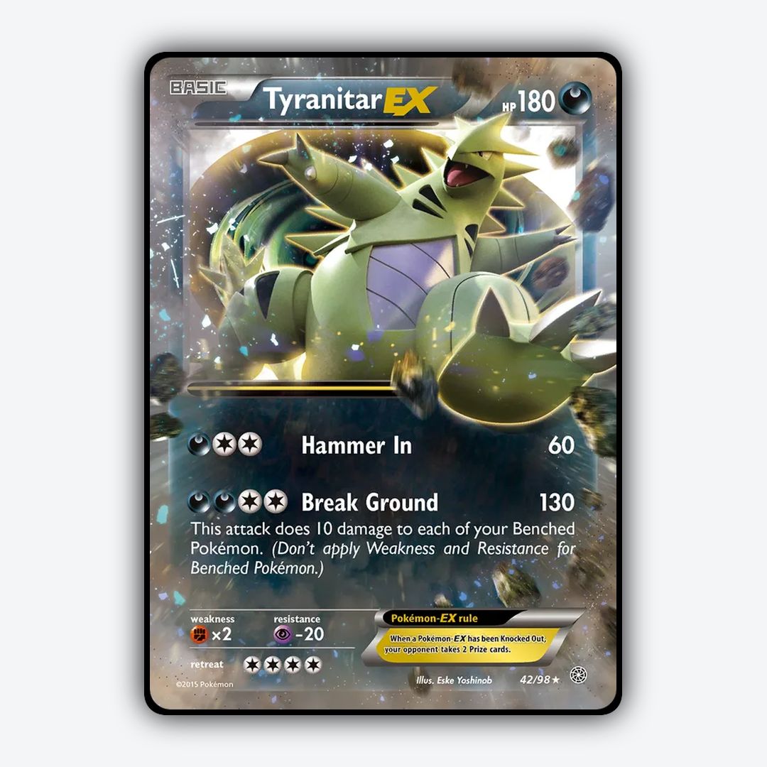 Tyranitar-EX 042/98 - Ancient Origins Set - Card Rug