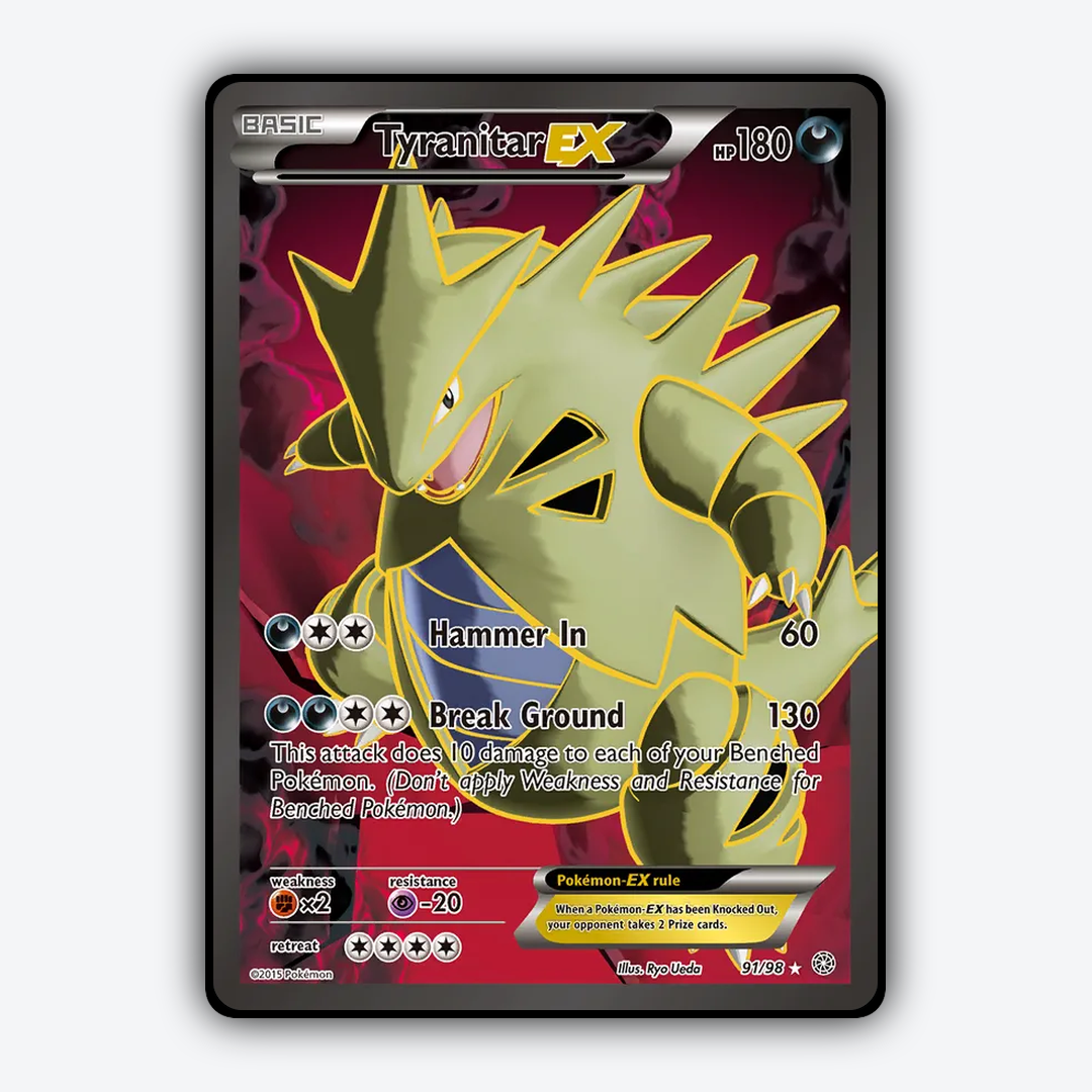 Tyranitar-EX 091/98 - Ancient Origins Set - Card Rug