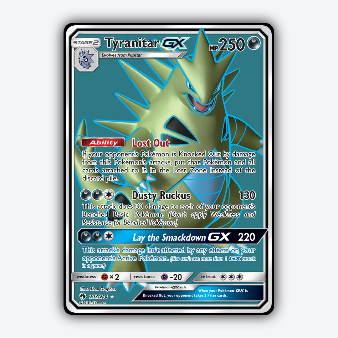 Tyranitar-GX 203/214 - Lost Thunder Set - Card Rug
