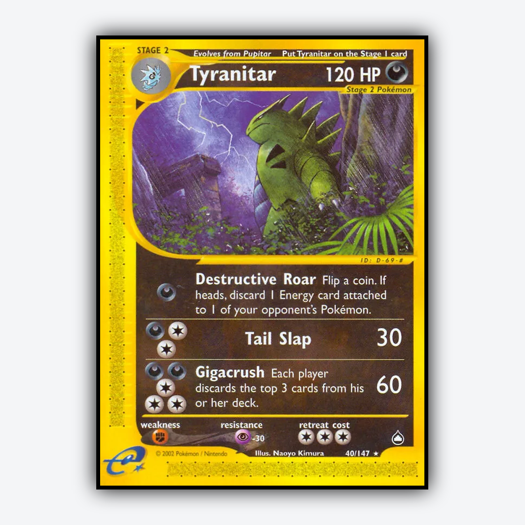 Tyranitar 040/147 - Aquapolis Set - Card Rug