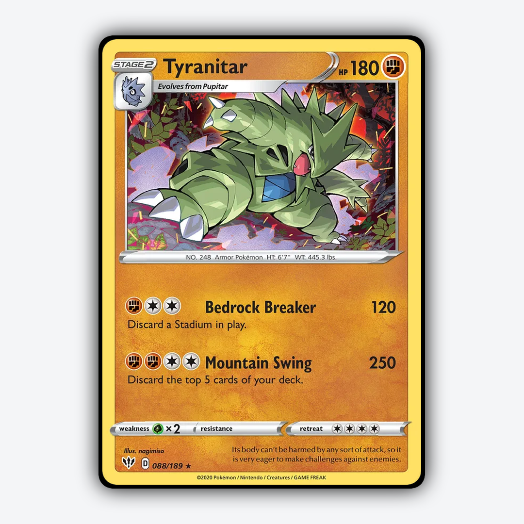 Tyranitar 088/189 - Darkness Ablaze Set - Card Rug