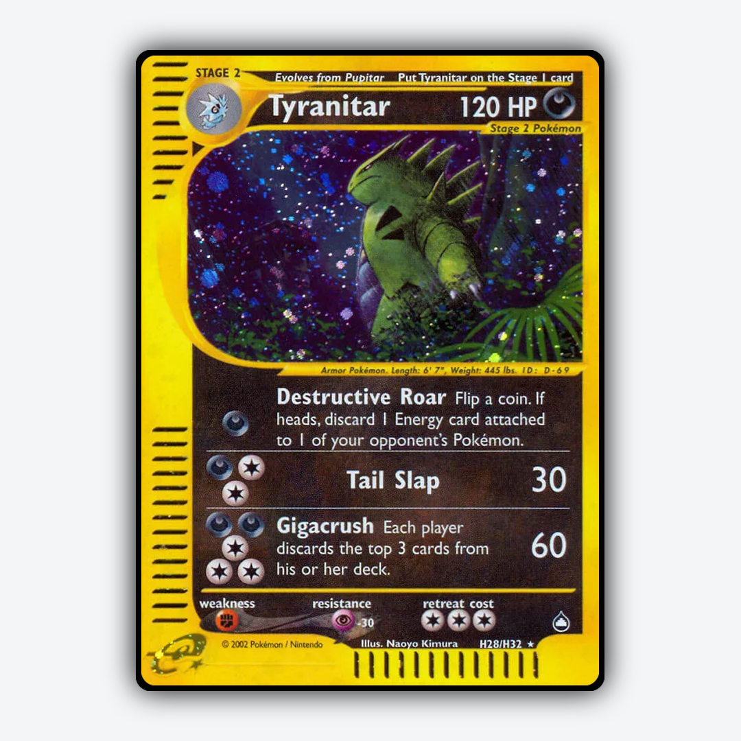 Tyranitar H028/147 - H028/147 Aquapolis Set - Card Rug