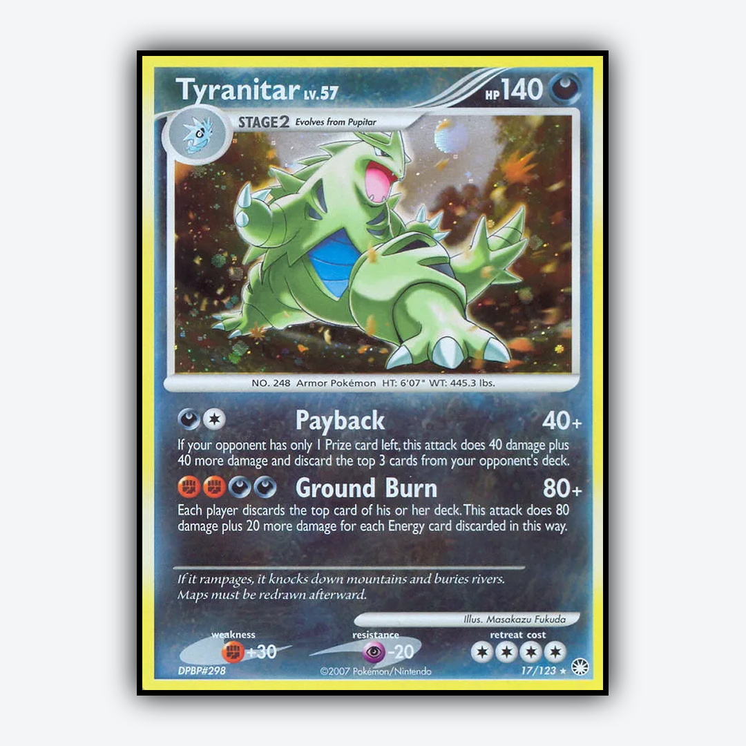 Tyranitar 017/123 - Mysterious Treasures Set - Card Rug