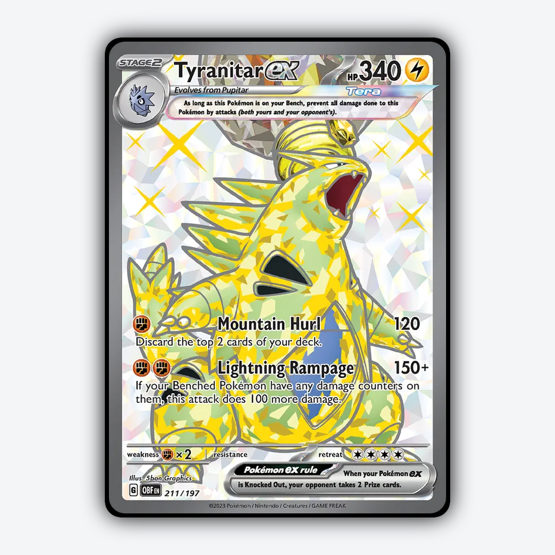 Tyranitar ex #211 - Obsidian Flames Set - Card Rug