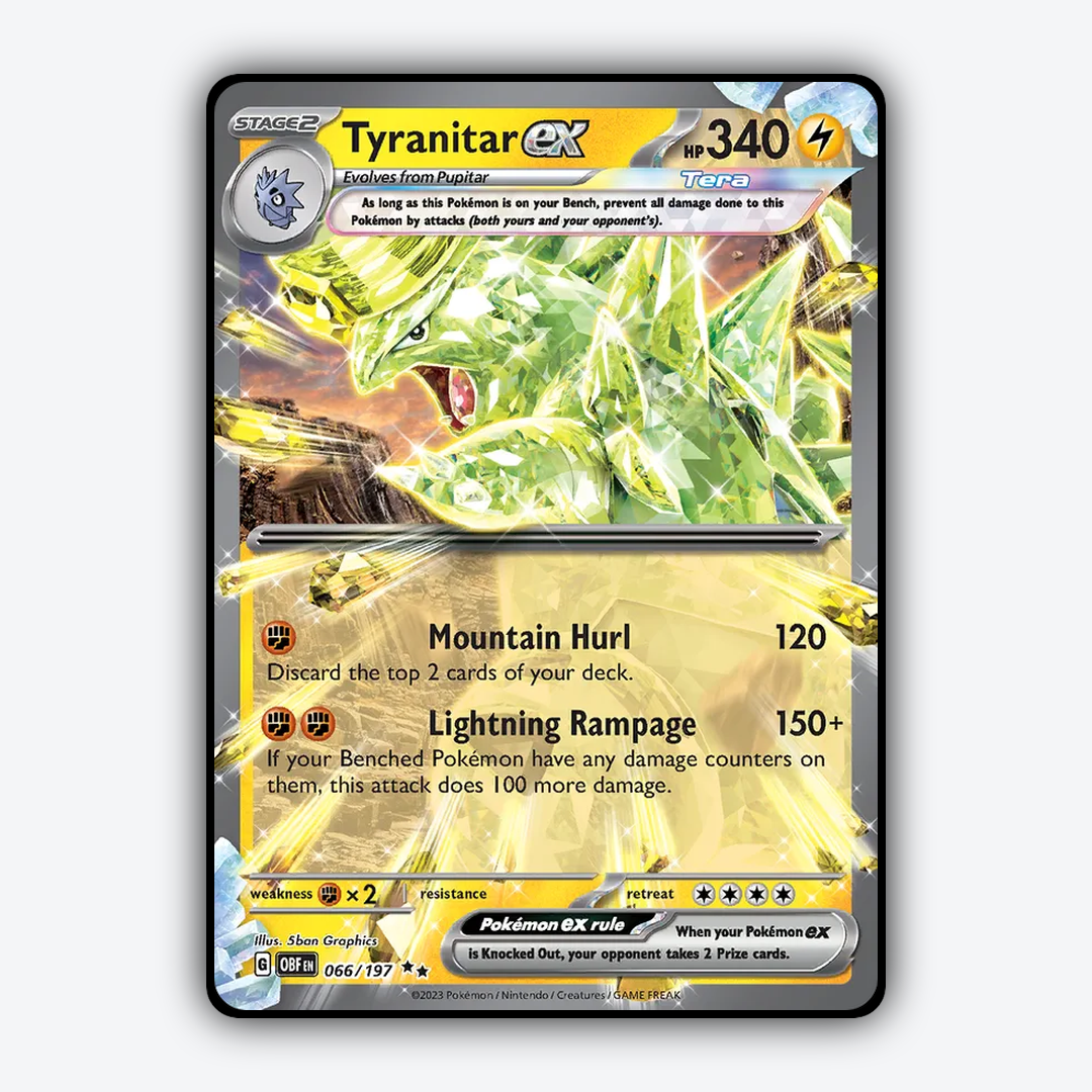 Tyranitar ex #66 - Obsidian Flames Set - Card Rug