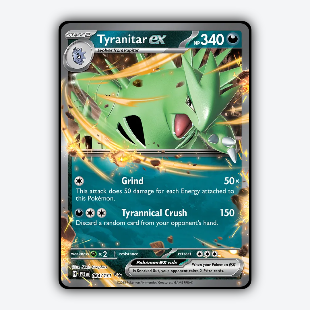 Tyranitar ex #64 - Prismatic Evolutions Set - Card Rug