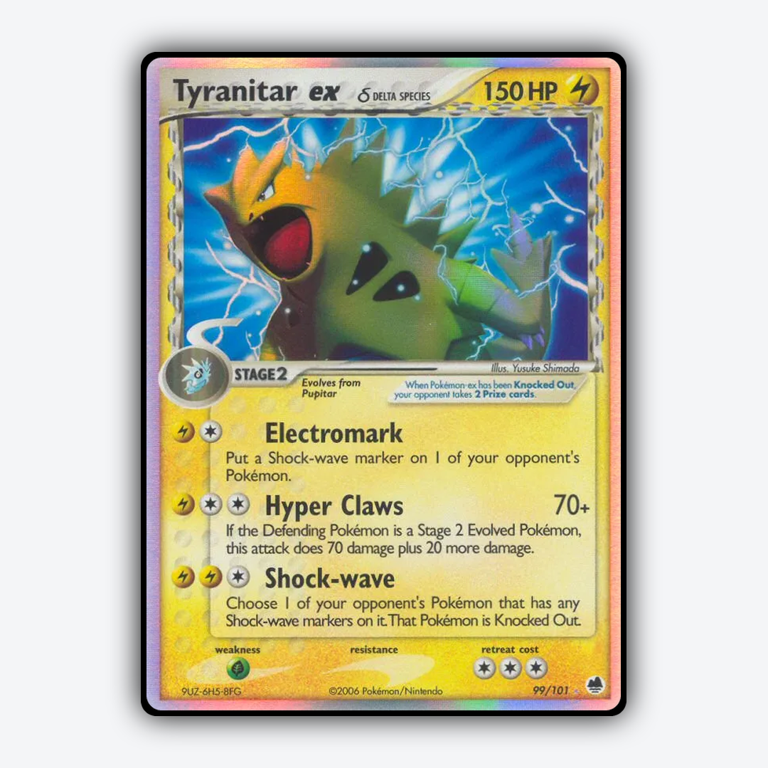 Tyranitar ex δ 099/101 - Dragon Frontiers Set - Card Rug