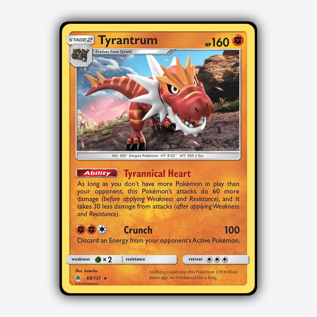 Tyrantrum 069/131 - Forbidden Light Set - Card Rug