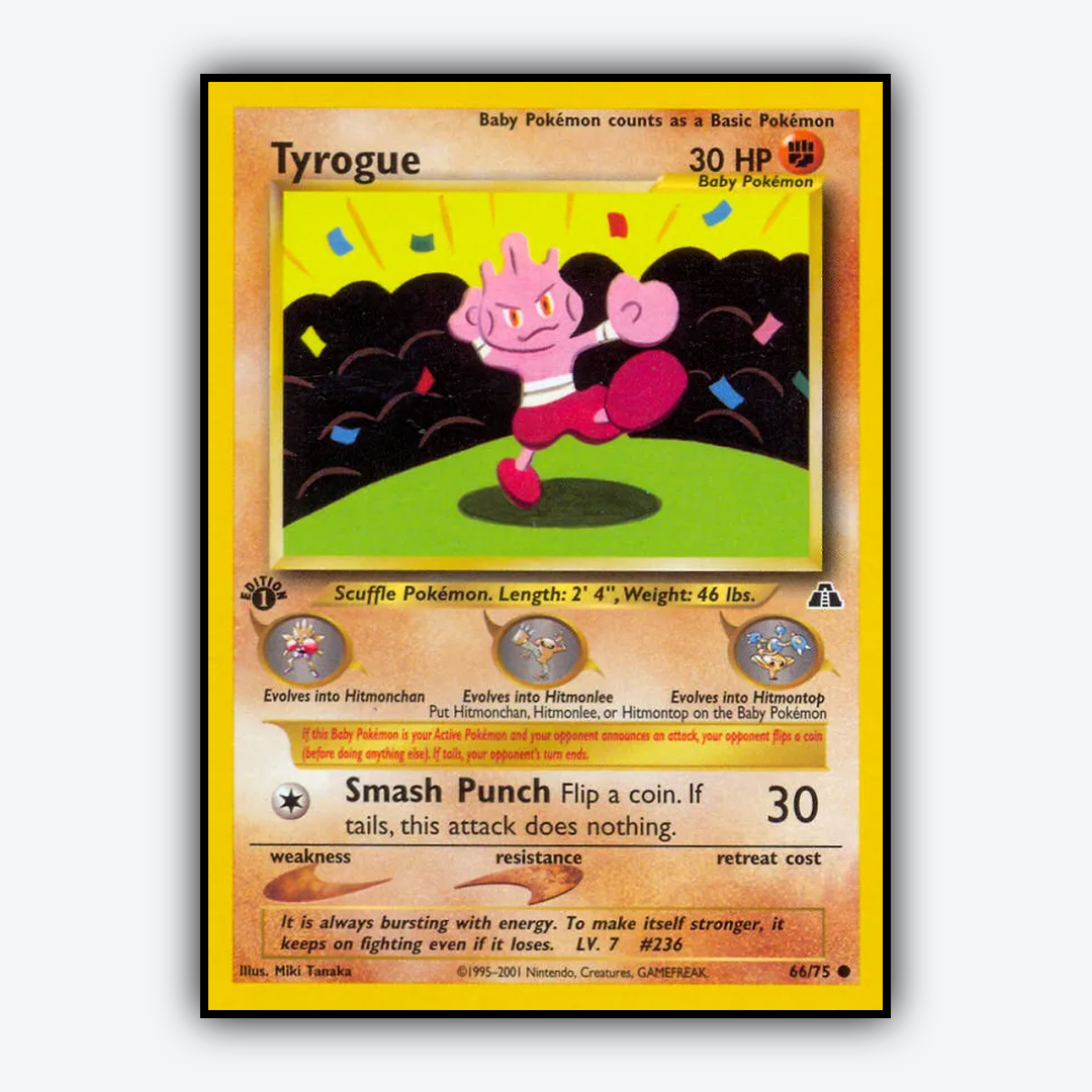 Tyrogue 066/75 - Neo Discovery Set - Card Rug