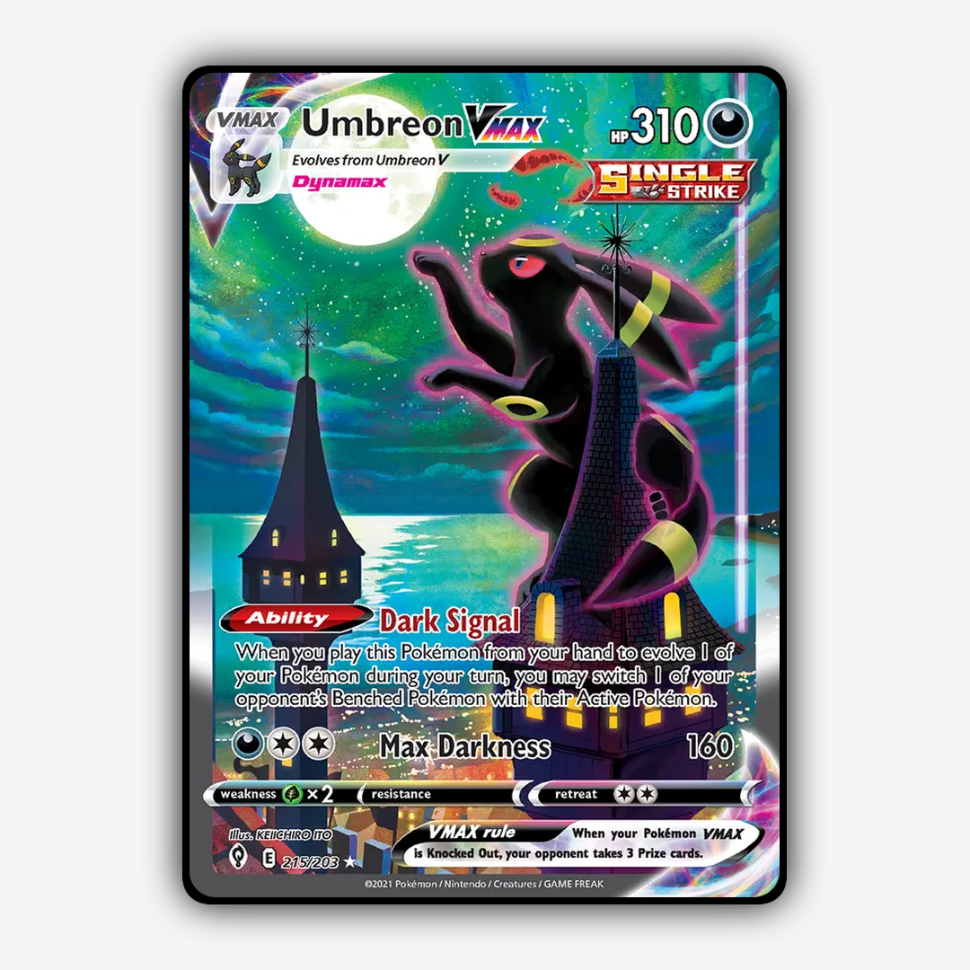 Umbreon VMAX #215 - Evolving Skies Set - Card Rug